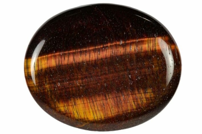 1.9" Polished Red Tiger's Eye Worry Stone - Photo 1